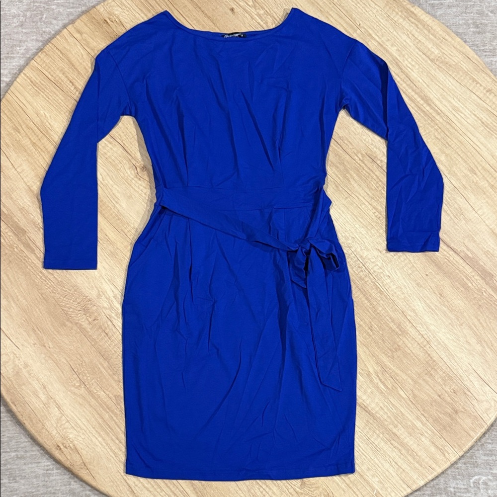 Chic Royal Blue Long Sleeve Dress